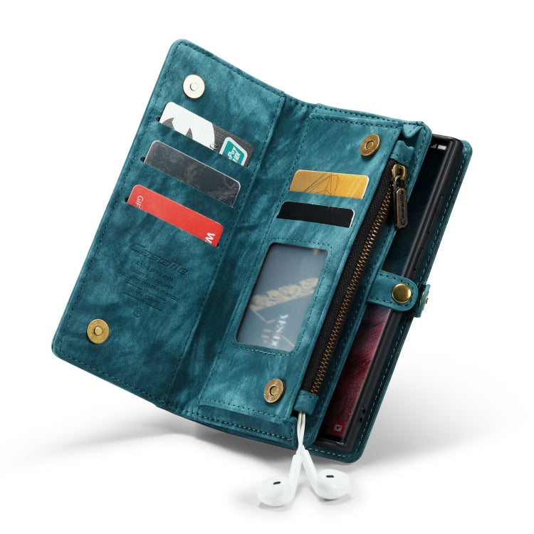 For Samsung Galaxy S22 Ultra 5G CaseMe-008 Detachable Multifunctional Horizontal Flip Leather Case(Green) - Galaxy S22 Ultra 5G Cases by CaseMe | Online Shopping UK | buy2fix