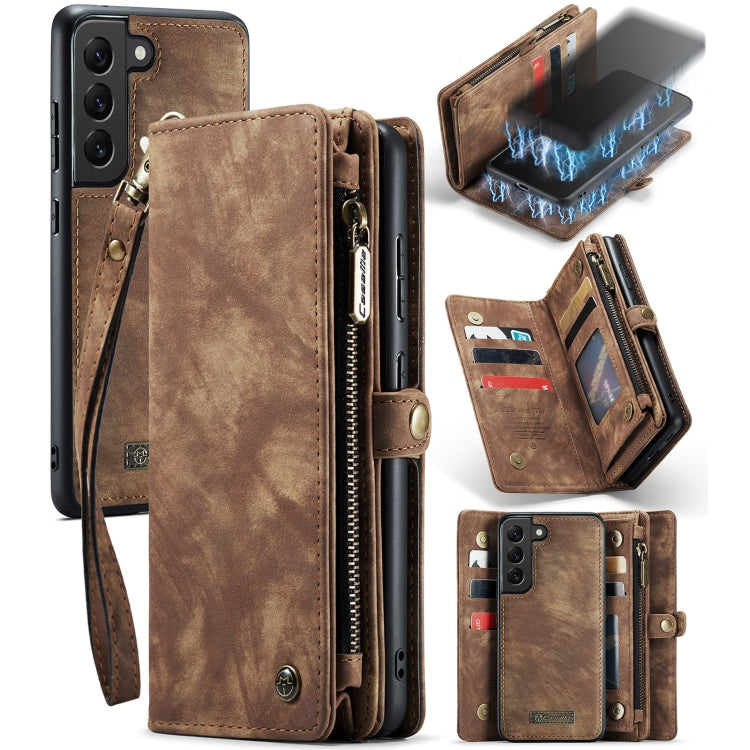 For Samsung Galaxy S22+ 5G CaseMe-008 Detachable Multifunctional Horizontal Flip Leather Case(Brown) - Galaxy S22+ 5G Cases by CaseMe | Online Shopping UK | buy2fix