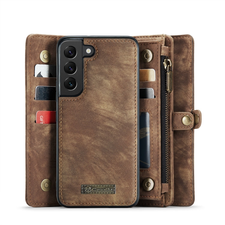 For Samsung Galaxy S22+ 5G CaseMe-008 Detachable Multifunctional Horizontal Flip Leather Case(Brown) - Galaxy S22+ 5G Cases by CaseMe | Online Shopping UK | buy2fix