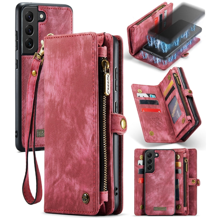 For Samsung Galaxy S22+ 5G CaseMe-008 Detachable Multifunctional Horizontal Flip Leather Case(Red) - Galaxy S22+ 5G Cases by CaseMe | Online Shopping UK | buy2fix