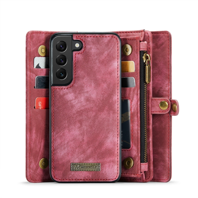 For Samsung Galaxy S22+ 5G CaseMe-008 Detachable Multifunctional Horizontal Flip Leather Case(Red) - Galaxy S22+ 5G Cases by CaseMe | Online Shopping UK | buy2fix