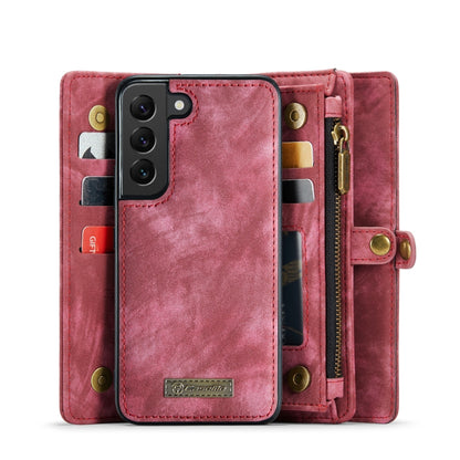 For Samsung Galaxy S22+ 5G CaseMe-008 Detachable Multifunctional Horizontal Flip Leather Case(Red) - Galaxy S22+ 5G Cases by CaseMe | Online Shopping UK | buy2fix