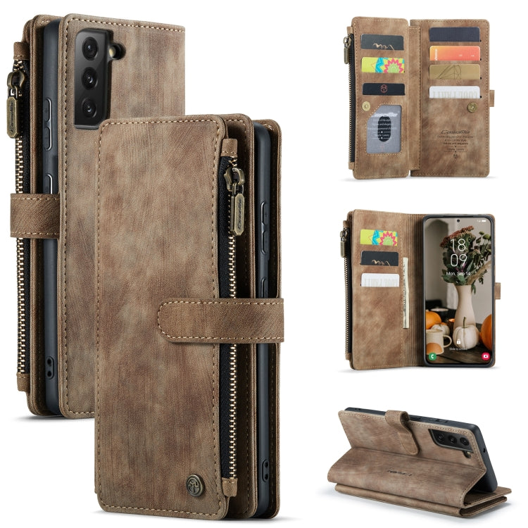 For Samsung Galaxy S22 5G CaseMe C30 Multifunctional Phone Leather Case with Holder & Card Slot & Wallet(Brown) - Galaxy S22 5G Cases by CaseMe | Online Shopping UK | buy2fix