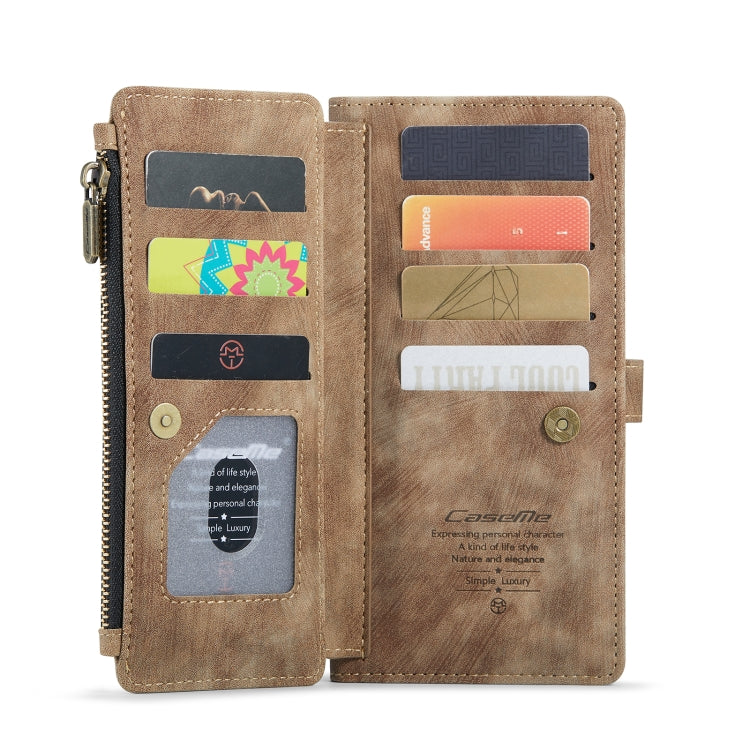 For Samsung Galaxy S22 5G CaseMe C30 Multifunctional Phone Leather Case with Holder & Card Slot & Wallet(Brown) - Galaxy S22 5G Cases by CaseMe | Online Shopping UK | buy2fix