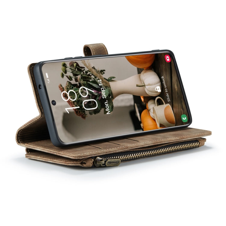 For Samsung Galaxy S22 5G CaseMe C30 Multifunctional Phone Leather Case with Holder & Card Slot & Wallet(Brown) - Galaxy S22 5G Cases by CaseMe | Online Shopping UK | buy2fix