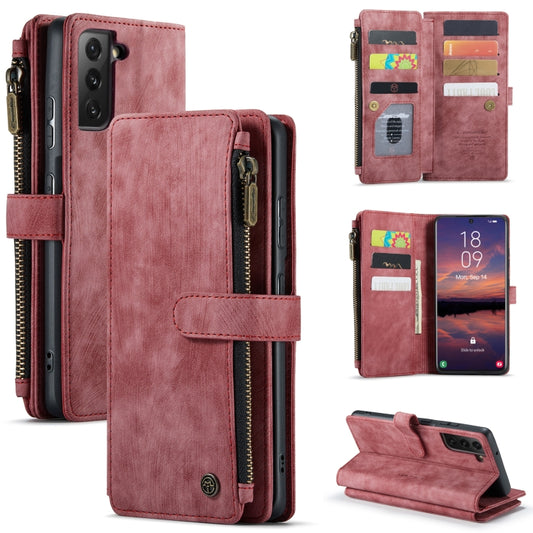 For Samsung Galaxy S22 5G CaseMe C30 Multifunctional Phone Leather Case with Holder & Card Slot & Wallet(Red) - Galaxy S22 5G Cases by CaseMe | Online Shopping UK | buy2fix