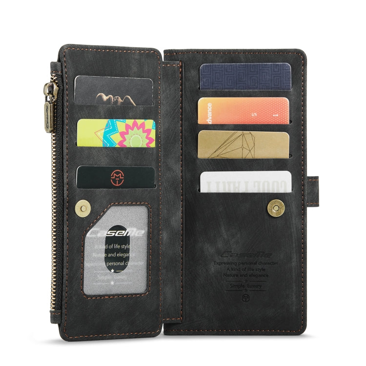 For Samsung Galaxy S22+ 5G CaseMe C30 Multifunctional Phone Leather Case with Holder & Card Slot & Wallet(Black) - Galaxy S22+ 5G Cases by CaseMe | Online Shopping UK | buy2fix