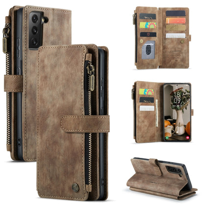 For Samsung Galaxy S22+ 5G CaseMe C30 Multifunctional Phone Leather Case with Holder & Card Slot & Wallet(Brown) - Galaxy S22+ 5G Cases by CaseMe | Online Shopping UK | buy2fix
