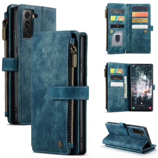 For Samsung Galaxy S22+ 5G CaseMe C30 Multifunctional Phone Leather Case with Holder & Card Slot & Wallet(Blue) - Galaxy S22+ 5G Cases by CaseMe | Online Shopping UK | buy2fix