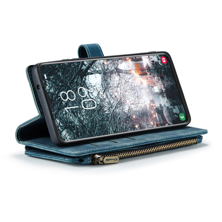 For Samsung Galaxy S22+ 5G CaseMe C30 Multifunctional Phone Leather Case with Holder & Card Slot & Wallet(Blue) - Galaxy S22+ 5G Cases by CaseMe | Online Shopping UK | buy2fix