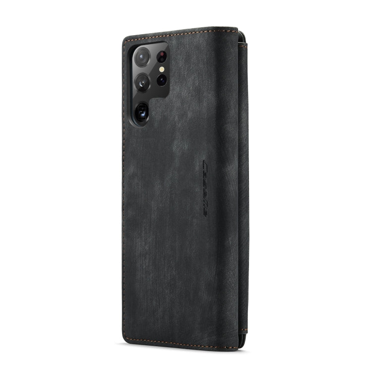 For Samsung Galaxy S22 Ultra 5G CaseMe C30 Multifunctional Phone Leather Case with Holder & Card Slot & Wallet(Black) - Galaxy S22 Ultra 5G Cases by CaseMe | Online Shopping UK | buy2fix
