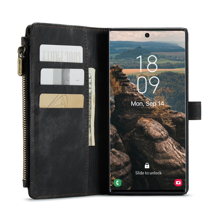 For Samsung Galaxy S22 Ultra 5G CaseMe C30 Multifunctional Phone Leather Case with Holder & Card Slot & Wallet(Black) - Galaxy S22 Ultra 5G Cases by CaseMe | Online Shopping UK | buy2fix
