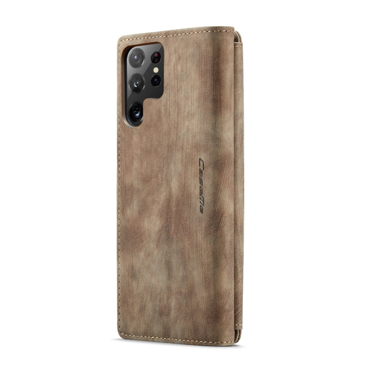 For Samsung Galaxy S22 Ultra 5G CaseMe C30 Multifunctional Phone Leather Case with Holder & Card Slot & Wallet(Brown) - Galaxy S22 Ultra 5G Cases by CaseMe | Online Shopping UK | buy2fix