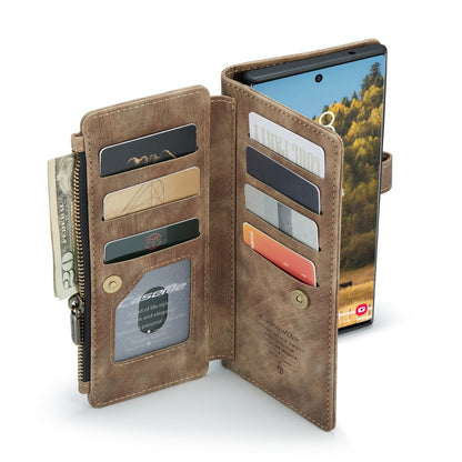 For Samsung Galaxy S22 Ultra 5G CaseMe C30 Multifunctional Phone Leather Case with Holder & Card Slot & Wallet(Brown) - Galaxy S22 Ultra 5G Cases by CaseMe | Online Shopping UK | buy2fix