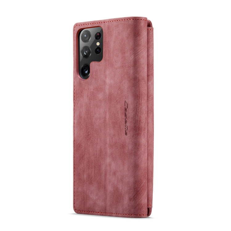 For Samsung Galaxy S22 Ultra 5G CaseMe C30 Multifunctional Phone Leather Case with Holder & Card Slot & Wallet(Red) - Galaxy S22 Ultra 5G Cases by CaseMe | Online Shopping UK | buy2fix