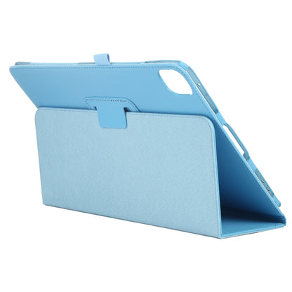 For iPad Air 13 2024 / iPad Pro 12.9 2022 / 2021 / 2020 / 2018 Litchi Texture Solid Color Leather Tablet Case(Sky Blue) - iPad Pro 12.9 (2022/2021) Cases by buy2fix | Online Shopping UK | buy2fix