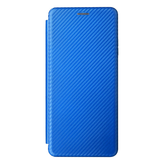 For Ulefone Note 12P Carbon Fiber Texture Horizontal Flip PU Phone Case(Blue) by buy2fix
