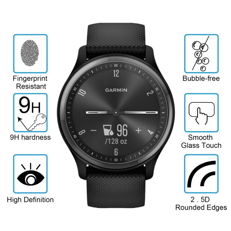 20 PCS 0.26mm 2.5D 9H Tempered Glass Film Screen Protector For GarminMove Sport by buy2fix
