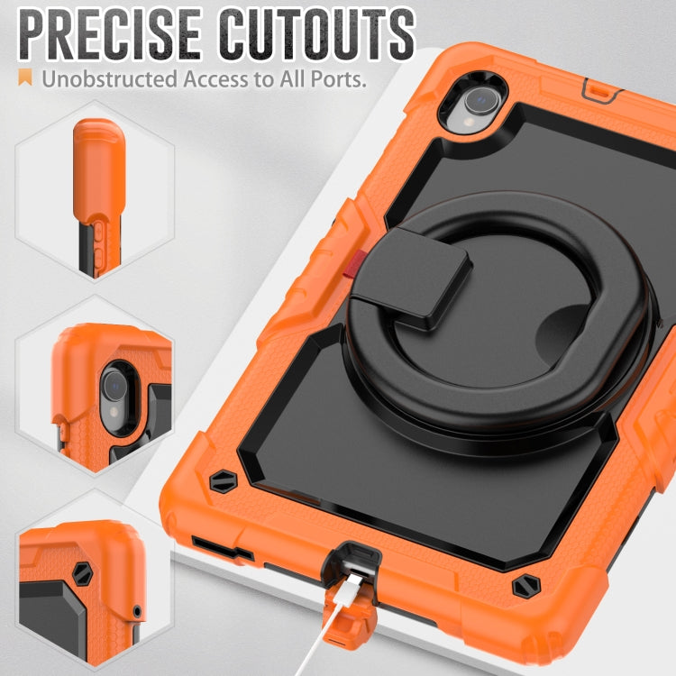 For Lenovo M10 Plus X606F Silicone + PC Holder Tablet Case(Orange+Black) - Lenovo by buy2fix | Online Shopping UK | buy2fix