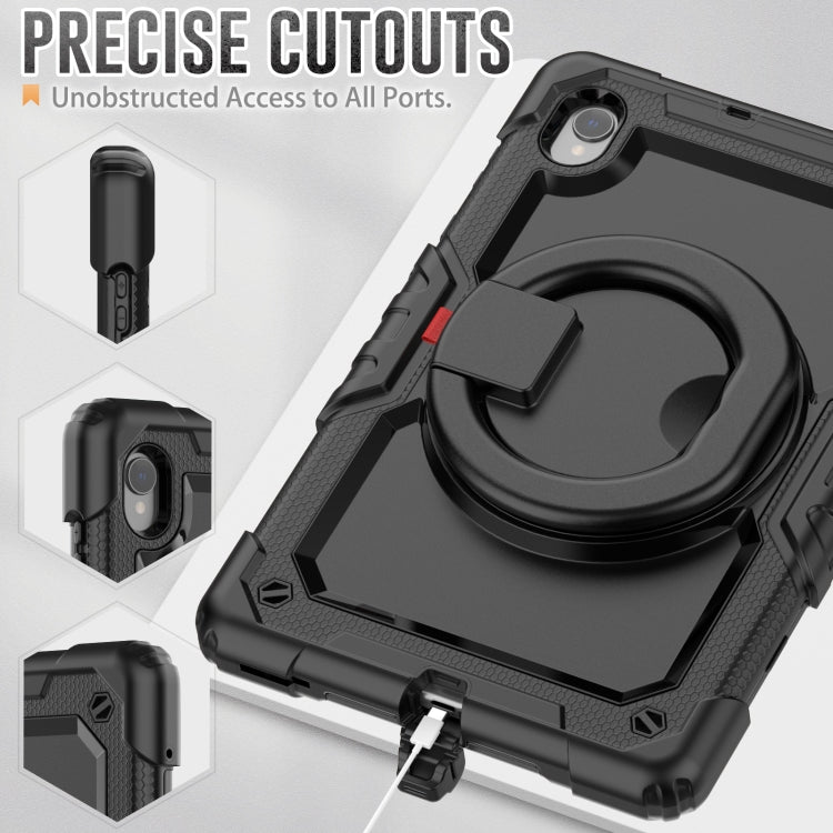 For Lenovo M10 Plus X606F Silicone + PC Holder Tablet Case(Black) - Lenovo by buy2fix | Online Shopping UK | buy2fix