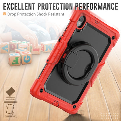 For Lenovo M10 Plus X606F Silicone + PC Holder Tablet Case(Red+Black) - Lenovo by buy2fix | Online Shopping UK | buy2fix