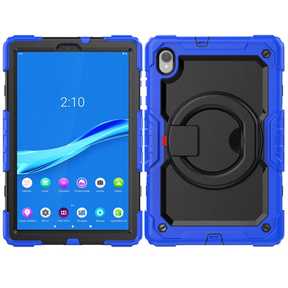 For Lenovo M10 Plus X606F Silicone + PC Holder Tablet Case(Blue+Black) - Lenovo by buy2fix | Online Shopping UK | buy2fix