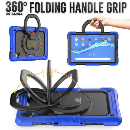 For Lenovo M10 Plus X606F Silicone + PC Holder Tablet Case(Blue+Black) - Lenovo by buy2fix | Online Shopping UK | buy2fix