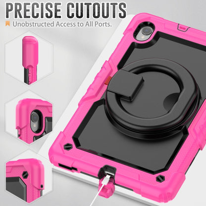 For Lenovo M10 Plus X606F Silicone + PC Holder Tablet Case(Rose Red+Black) - Lenovo by buy2fix | Online Shopping UK | buy2fix