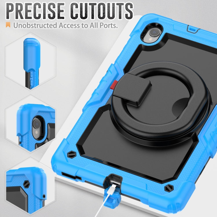 For Lenovo M10 Plus X606F Silicone + PC Holder Tablet Case(Light Blue+Black) - Lenovo by buy2fix | Online Shopping UK | buy2fix