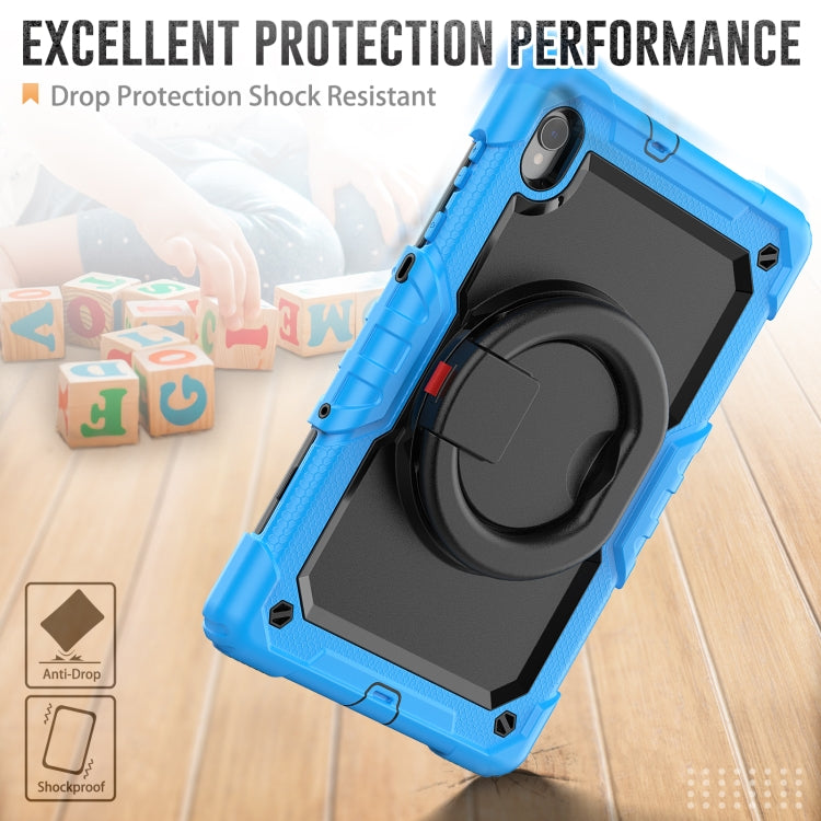 For Lenovo M10 Plus X606F Silicone + PC Holder Tablet Case(Light Blue+Black) - Lenovo by buy2fix | Online Shopping UK | buy2fix