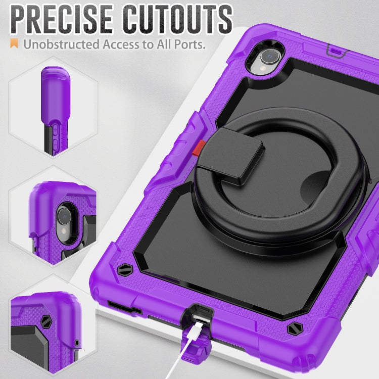 For Lenovo M10 Plus X606F Silicone + PC Holder Tablet Case(Purple+Black) - Lenovo by buy2fix | Online Shopping UK | buy2fix