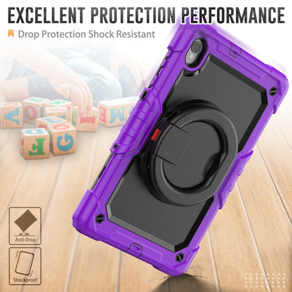 For Lenovo M10 Plus X606F Silicone + PC Holder Tablet Case(Purple+Black) - Lenovo by buy2fix | Online Shopping UK | buy2fix