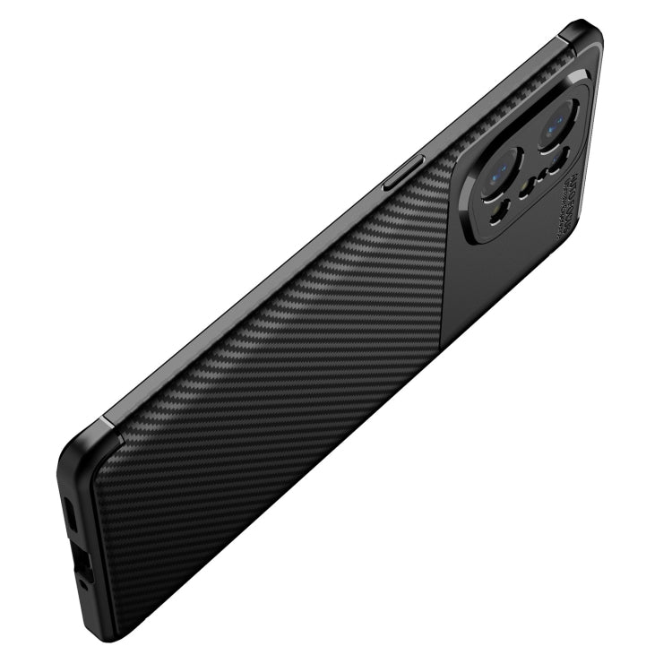 For OPPO Find X5 Carbon Fiber Texture Shockproof TPU Phone Case(Black) - OPPO Cases by buy2fix | Online Shopping UK | buy2fix