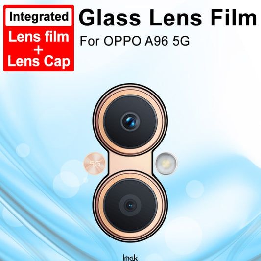 For OPPO A96 5G imak Integrated Rear Camera Lens Tempered Glass Film with Lens Cap by imak