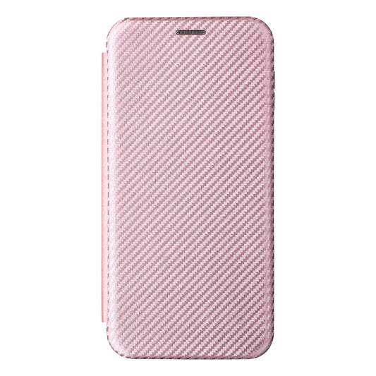 For Ulefone Note 13P Carbon Fiber Texture Horizontal Flip PU Phone Case(Pink) by buy2fix