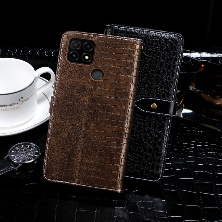 For Huawei Nzone S7 5G idewei Crocodile Texture Leather Phone Case(Black) - Huawei Cases by idewei | Online Shopping UK | buy2fix