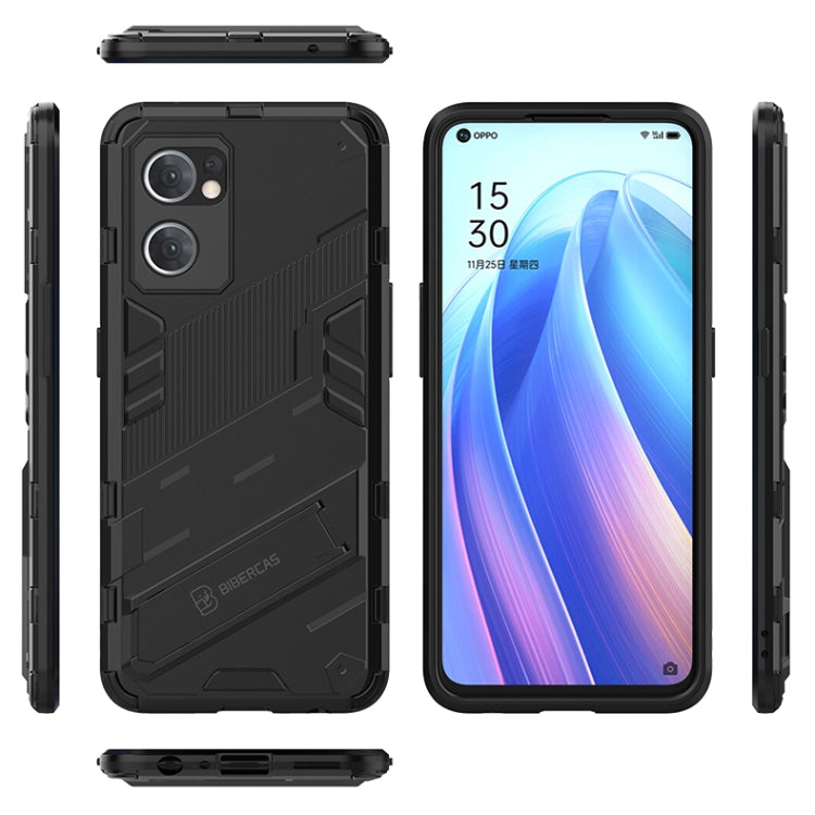 For OPPO Reno7 5G Global / Find X5 Lite Punk Armor 2 in 1 PC + TPU Shockproof Phone Case with Invisible Holder(Red) - OPPO Cases by buy2fix | Online Shopping UK | buy2fix