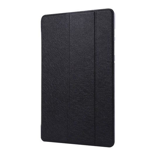 For Samsung Galaxy Tab S8 / Tab S7 Silk Texture Flip Leather Tablet Case(Black) by buy2fix