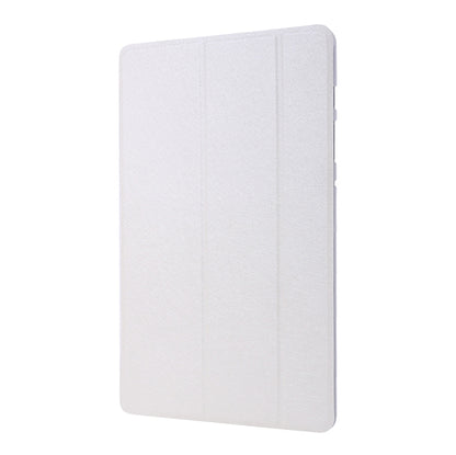 For Samsung Galaxy Tab S8+ / Tab S7+ Silk Texture Flip Leather Tablet Case(White) by buy2fix