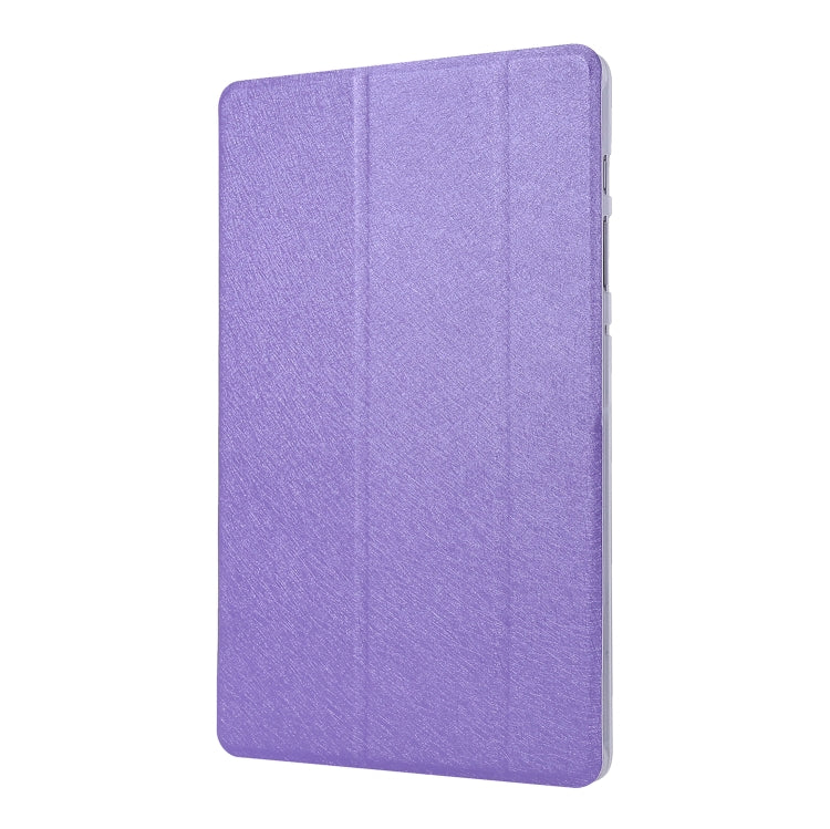 For Samsung Galaxy Tab S8+ / Tab S7+ Silk Texture Flip Leather Tablet Case(Light Purple) by buy2fix
