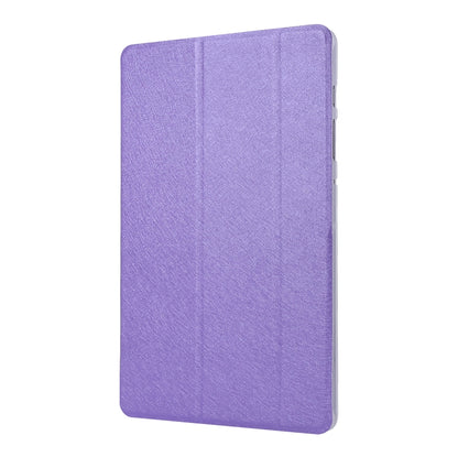 For Samsung Galaxy Tab S8+ / Tab S7+ Silk Texture Flip Leather Tablet Case(Light Purple) by buy2fix