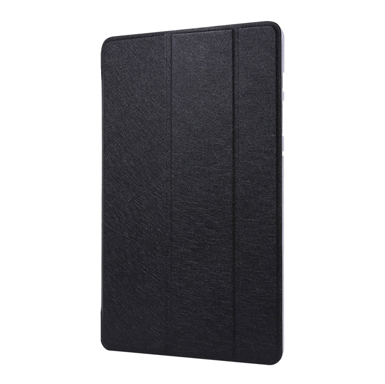 For Samsung Galaxy Tab S8+ / Tab S7+ Silk Texture Flip Leather Tablet Case(Black) by buy2fix