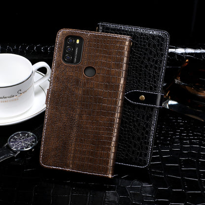For Blackview A70 Pro idewei Crocodile Texture Leather Phone Case(Black) - More Brand by idewei | Online Shopping UK | buy2fix