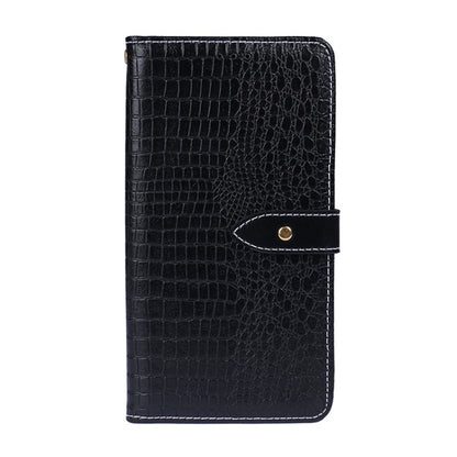 For Motorola Edge 30 Pro idewei Crocodile Texture Leather Phone Case(Black) - Motorola Cases by idewei | Online Shopping UK | buy2fix