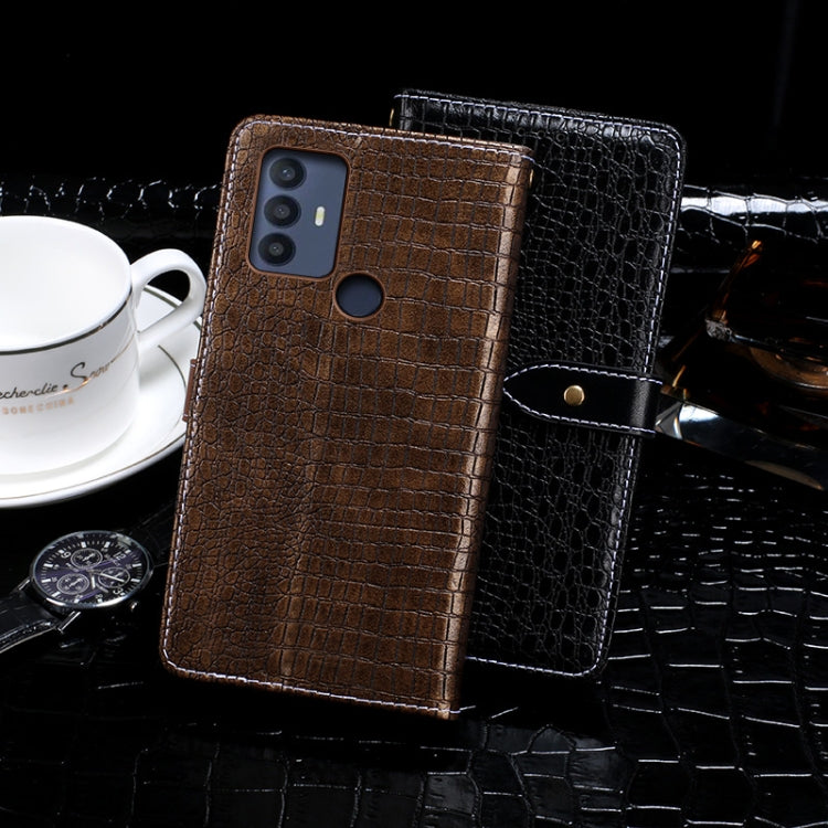 For TCL 30 SE idewei Crocodile Texture Leather Phone Case(Dark Blue) - More Brand by idewei | Online Shopping UK | buy2fix