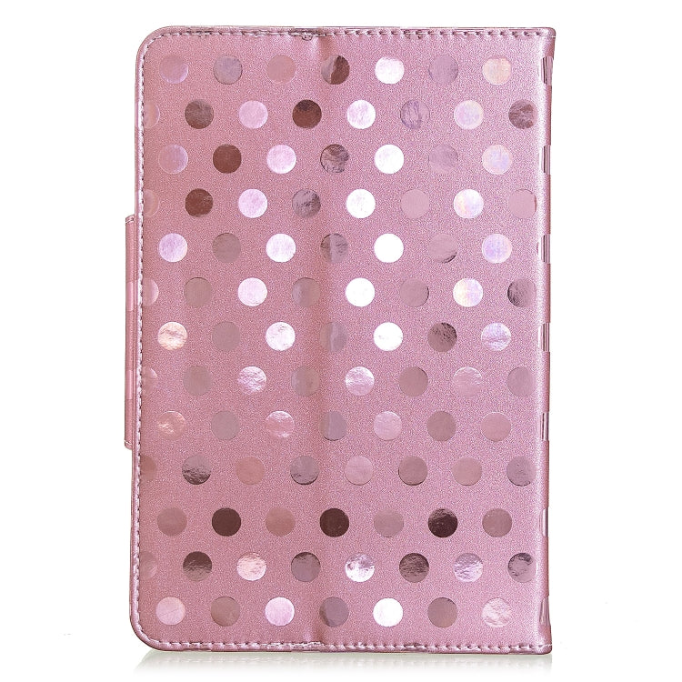 For 10 inch Universal Tablet Solid Color Wave Point Horizontal Flip Leather Case  , with Holder(Rose Gold) - 10 - 11 inch by buy2fix | Online Shopping UK | buy2fix