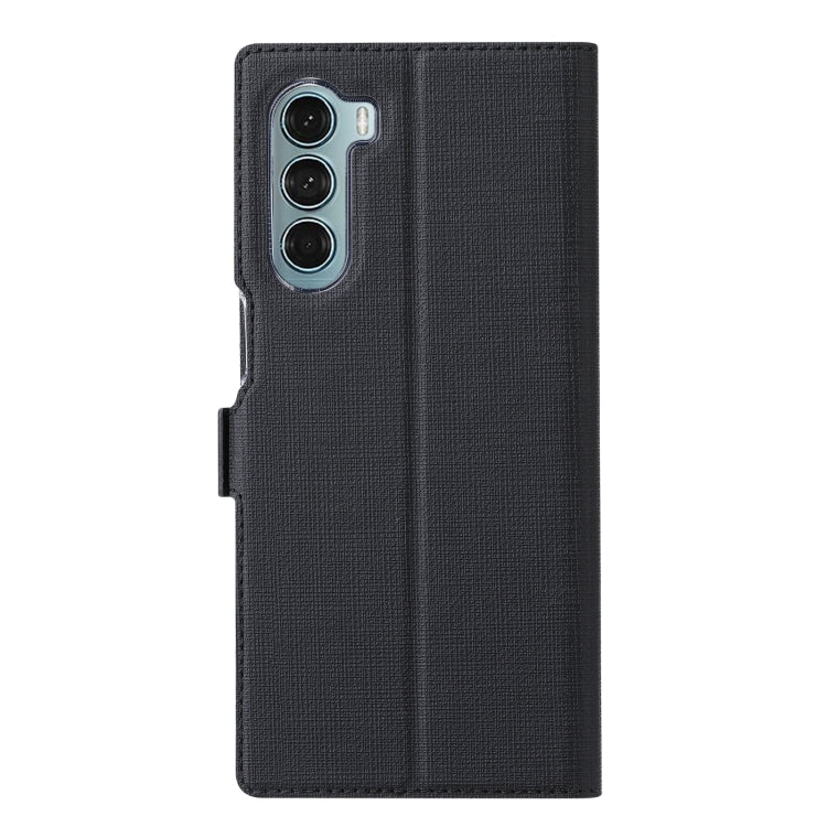 For Motorola Moto G200 5G ViLi K Series Magnetic Buckle Leather Phone Case(Black) - Motorola Cases by ViLi | Online Shopping UK | buy2fix