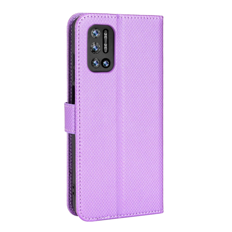 For DOOGEE N40 Pro Diamond Texture Leather Phone Case(Purple) - Doogee Cases by buy2fix | Online Shopping UK | buy2fix