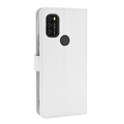 For Blackview A70 2021 Diamond Texture Leather Phone Case(White) - More Brand by buy2fix | Online Shopping UK | buy2fix