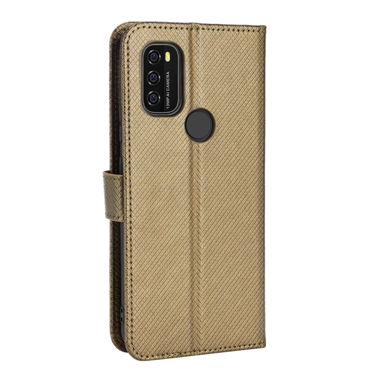 For Blackview A70 2021 Diamond Texture Leather Phone Case(Brown) - More Brand by buy2fix | Online Shopping UK | buy2fix